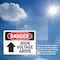 Signmission High Voltage Above Danger Sign, Vinyl Decal, 10in W x 7in L, 2PK OS-2PACK-DS-D-710-L-2228 - alternate 6